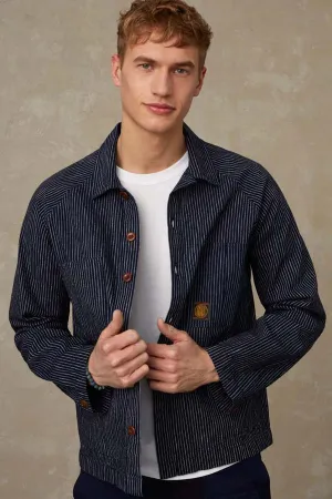 Vlad Jacket in Stripe Indigo