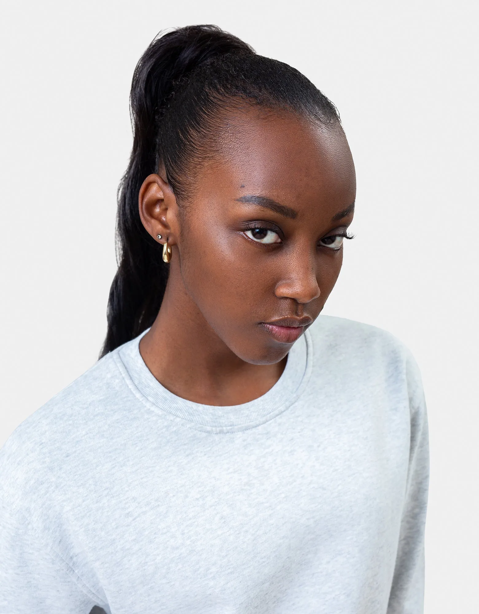 Women Classic Organic Crew - Faded Black