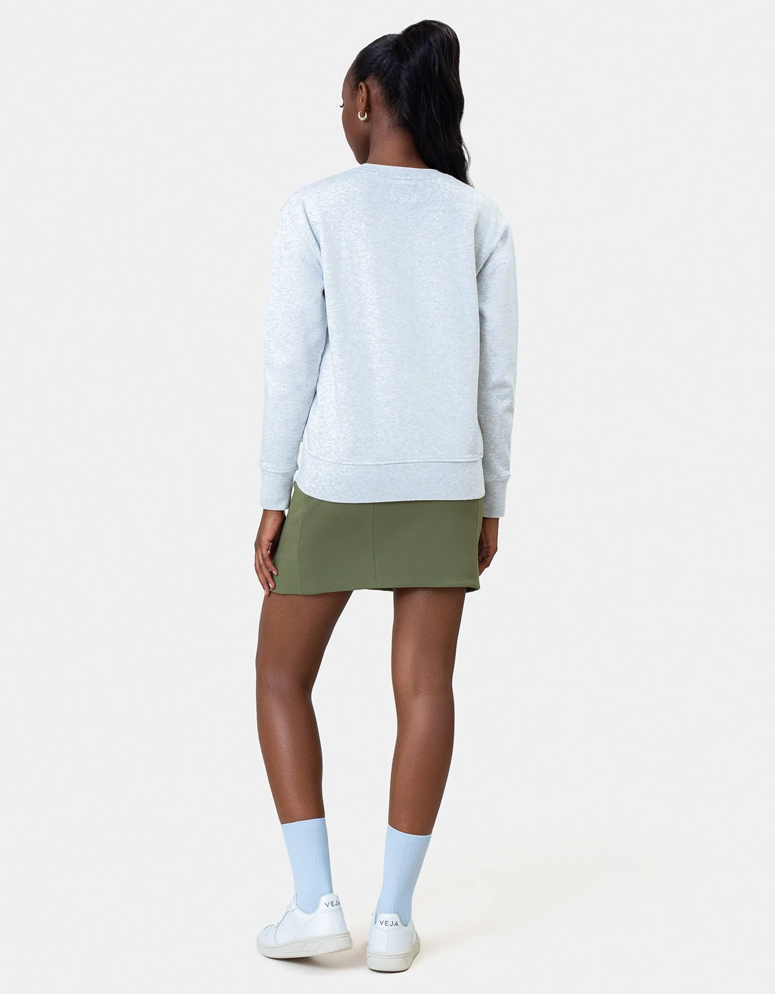 Women Classic Organic Crew - Faded Black