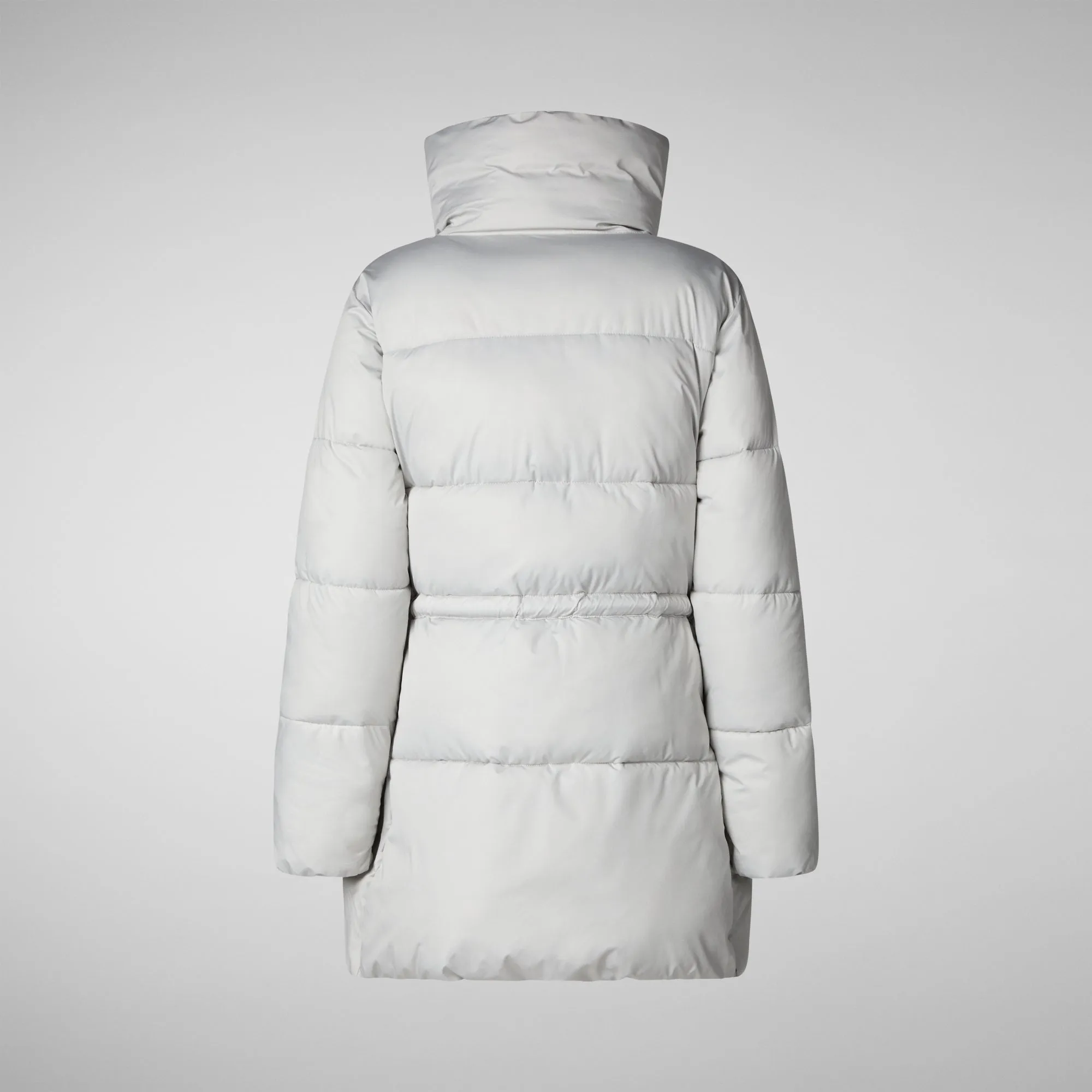 Women's animal free puffer jacket petunia in fog grey