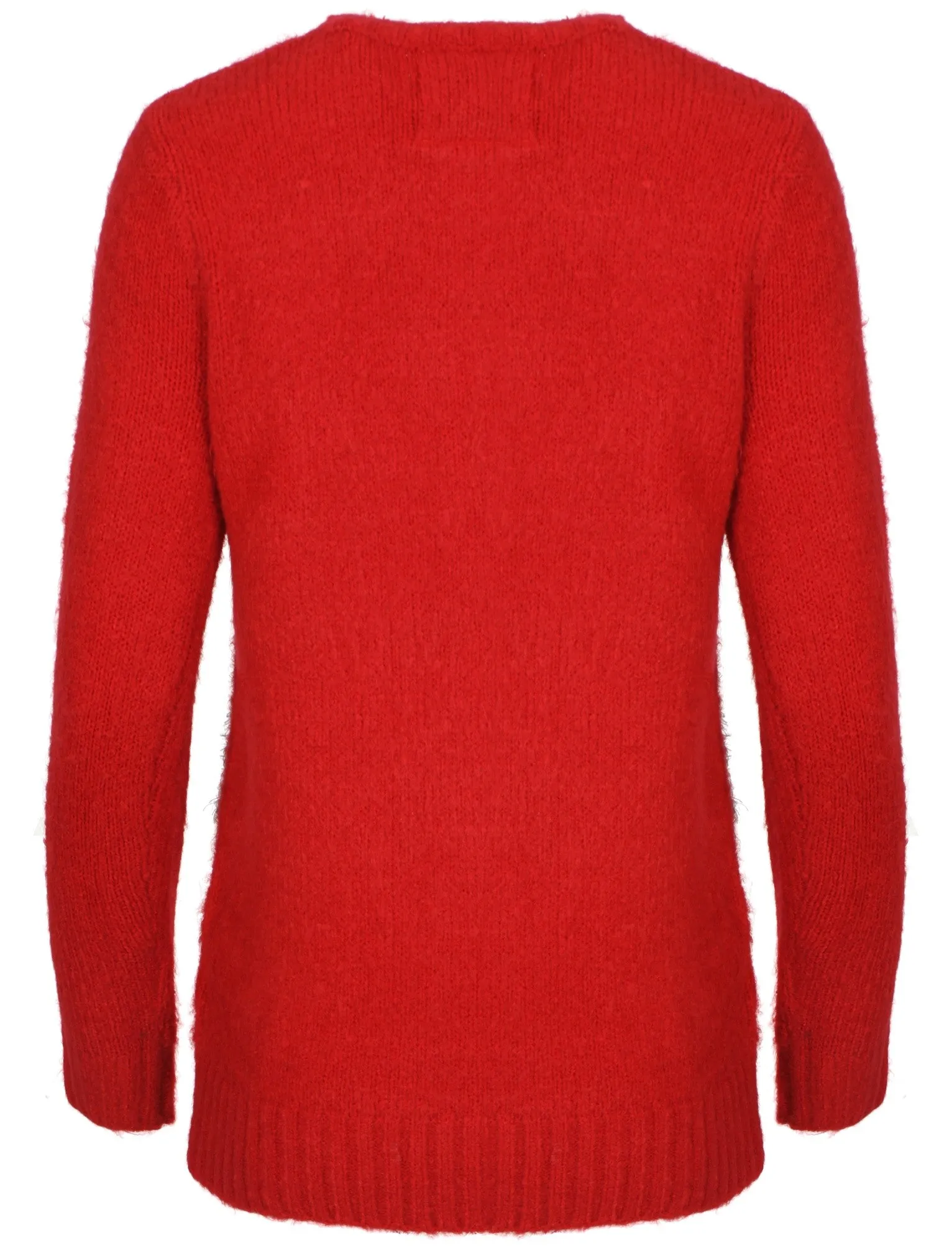 Womens Merry Christmas Mistletoe Penguins red jumper